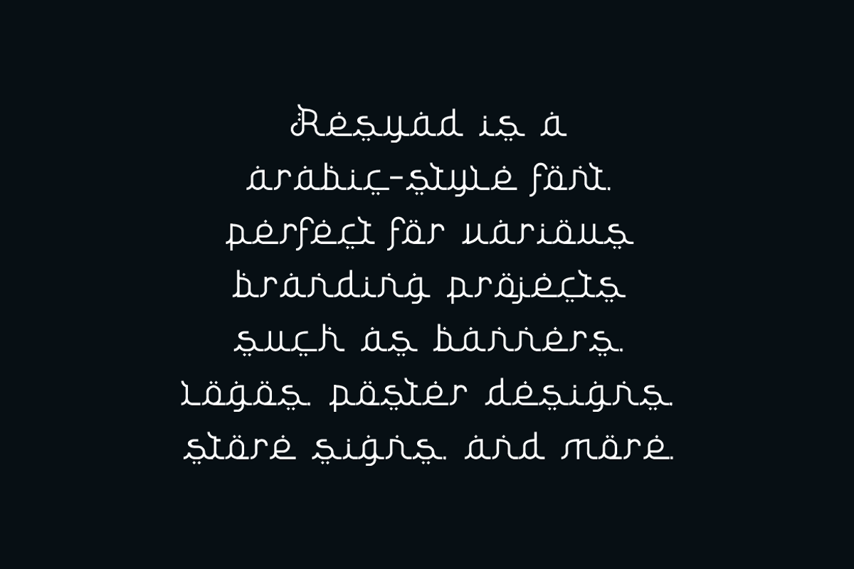 Resyad - Arabic Ramadhan Font, a Sans Serif Font by Iqsiart Studio (Photo 5 of 7)