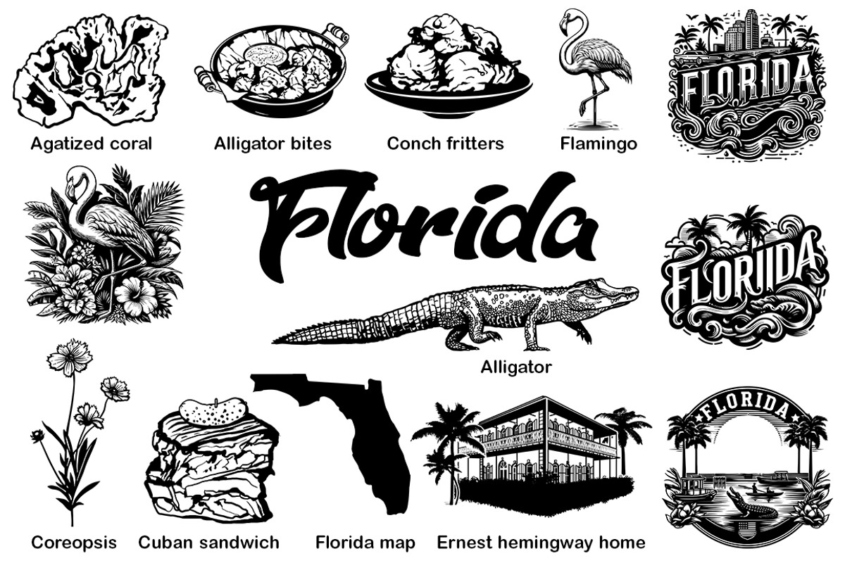 Florida state vector clipart, an Illustration by FITALARTSNEDIGI (Photo 2 of 10)