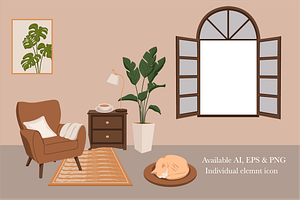 Cozy Home & Living Hand Drawn Bundle, an Object Graphic by Artnivora.Std