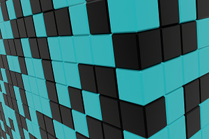 Blue And Black Cubes Backgrounds