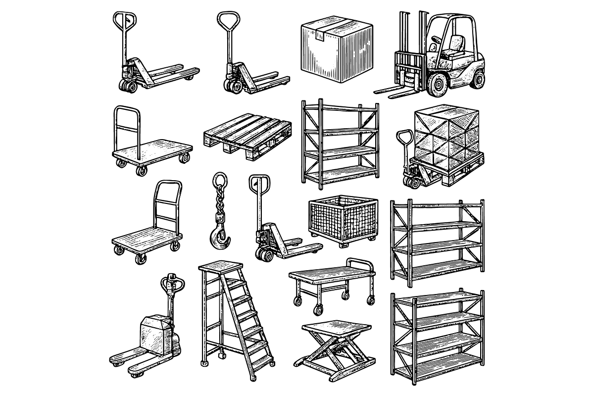 Warehouse Equipment Tools, an Object Graphic by RT Studio