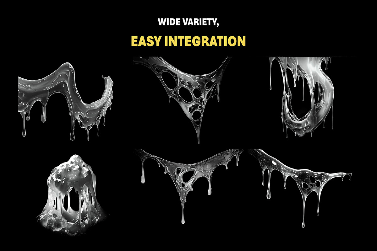 100+ Dripping Slime Overlay Effects, an Object Graphic by Mikel Blazgad (Photo 3 of 10)