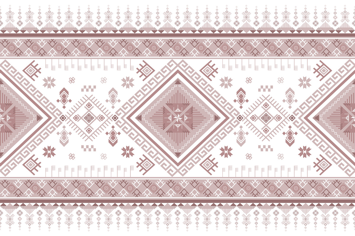 geometric ethnic pattern, a Pattern Graphic by ThaiByGaew