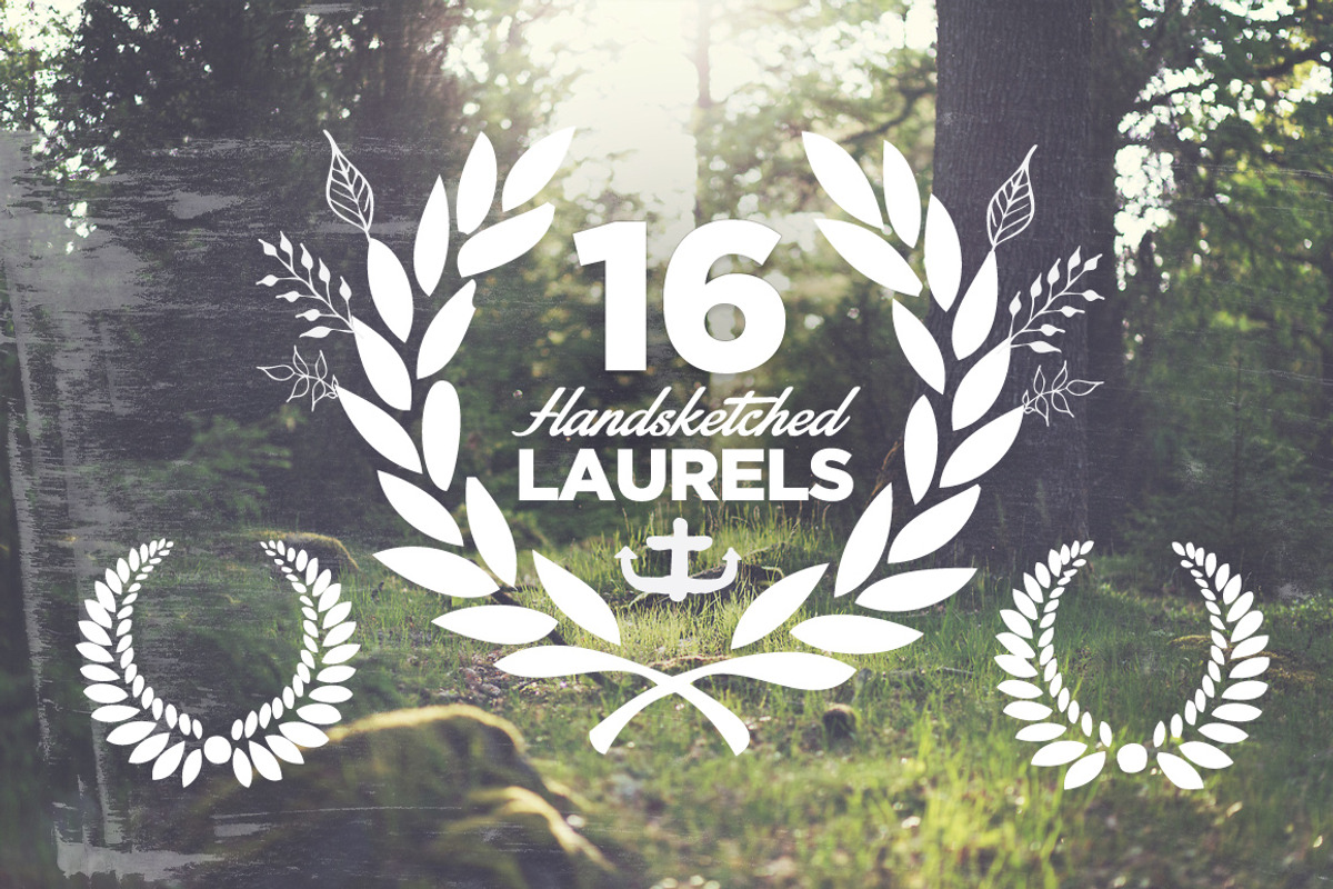 16 Handsketched Vector Laurels, an Illustration by Layerform Design Co. (Photo 1 of 3)