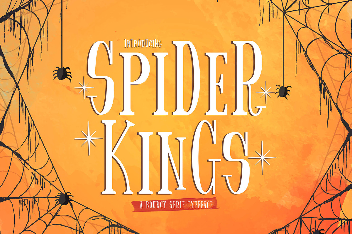 Spider King - Bouncy Serif Font, a Serif Font by StringLabs (Photo 1 of 13)
