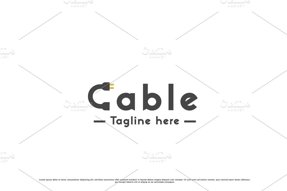 Cable Plug Logotype Design Icon, a Branding & Logo Template by Morvana Crew