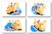 10 Summer Beach Surfing Illustration, a Sport Illustration by denayunebgt (Thumbnail 2 of 4)