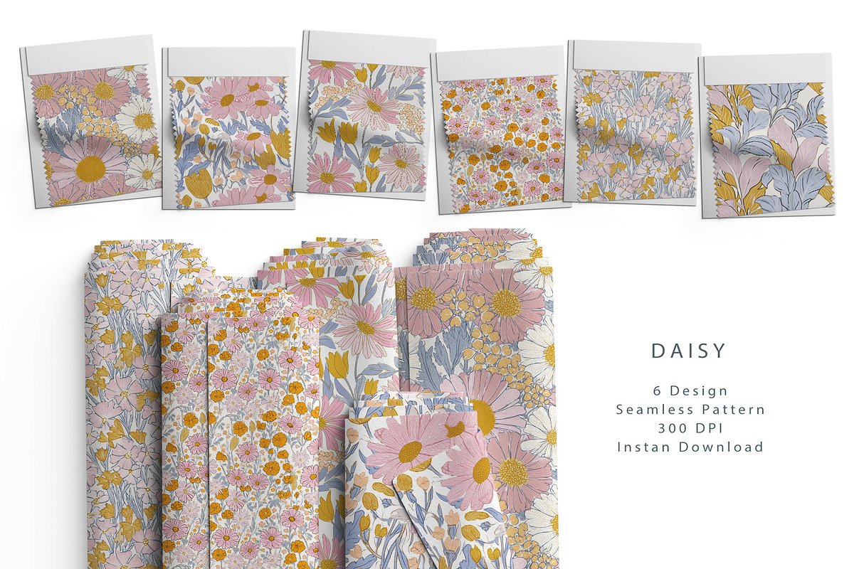 6 Seamless Pattern: Daisy, a Pattern Graphic by StudioCitra (Photo 1 of 10)