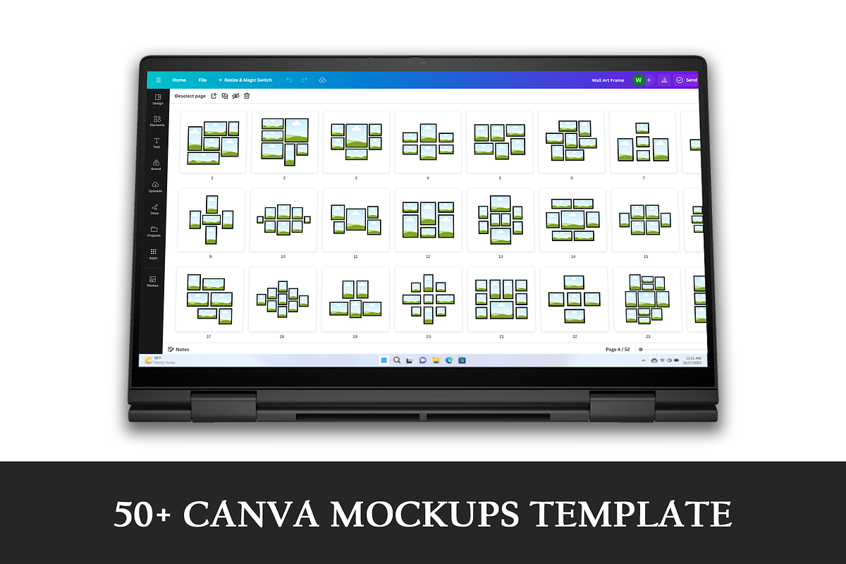 Canva Wall Art Frame Mockup Template, a Product Mockup by Waliullah Solutions (Photo 2 of 6)