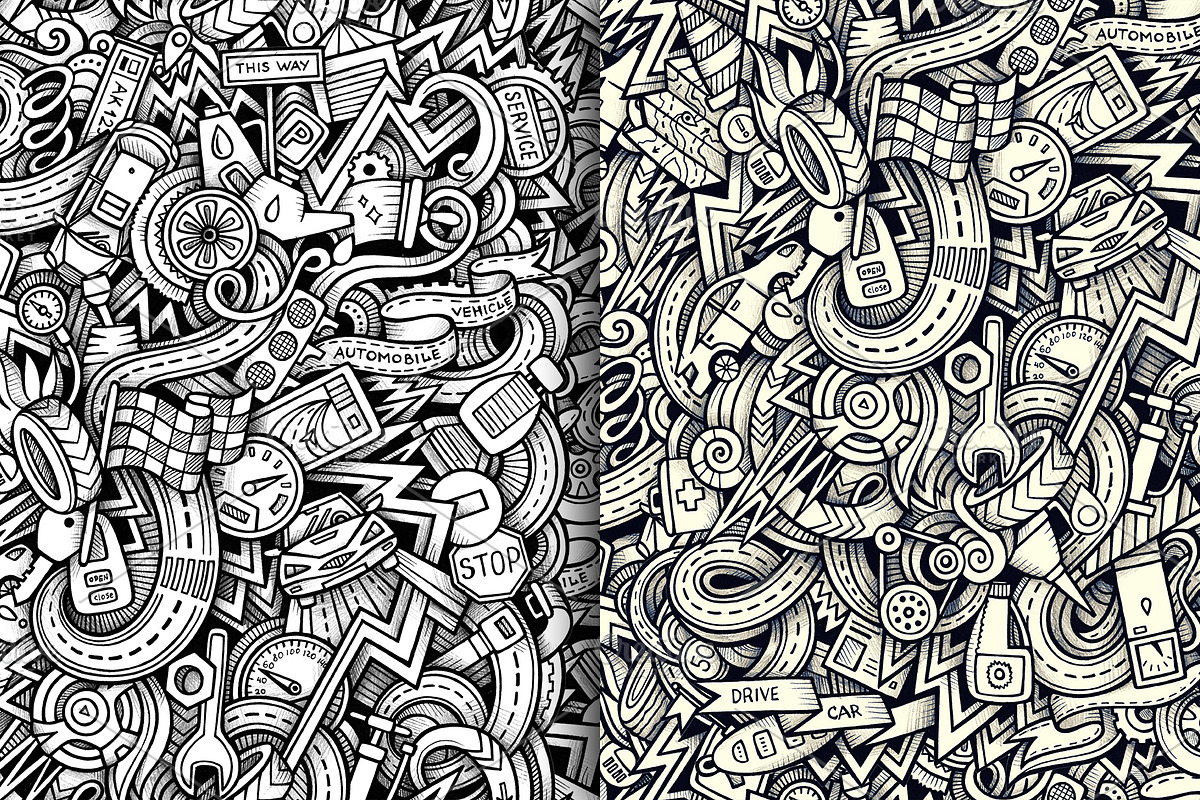 Automotive Graphics Patterns, a Pattern Graphic by BALABOLKA (Photo 4 of 6)