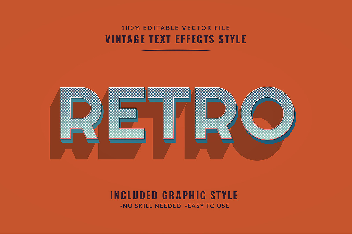 Retro Editable Text Effect, an Action Add-On by Photoshop Action (Photo 8 of 10)