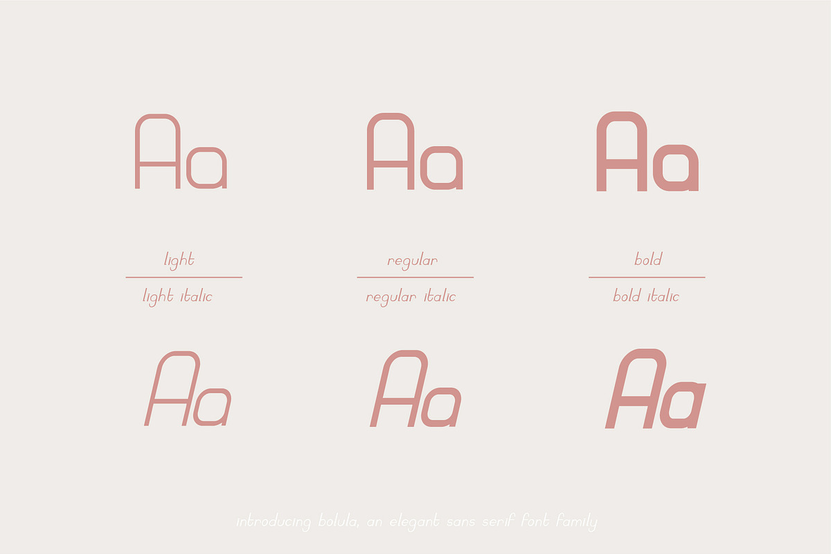 Bolula | An elegant sans serif, a Sans Serif Font by white supply (Photo 2 of 5)