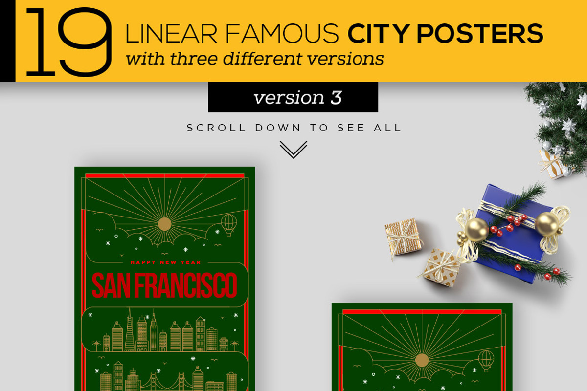 19 - Linear City Posters, an Outline Icon by Kursat Unsal (Photo 4 of 6)