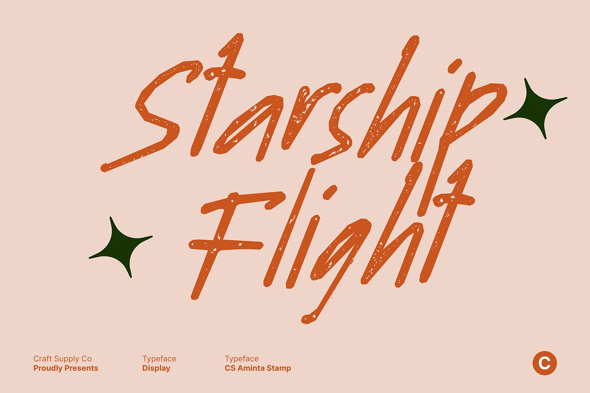 CS Aminta Stamp, a Handwritten Font by Craft Supply Co. (Photo 6 of 8)