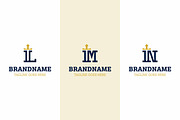 Letter L M N Sword Luxury Logo Set, a Branding & Logo Template by Pray Art Design Studio (Thumbnail 1 of 2)