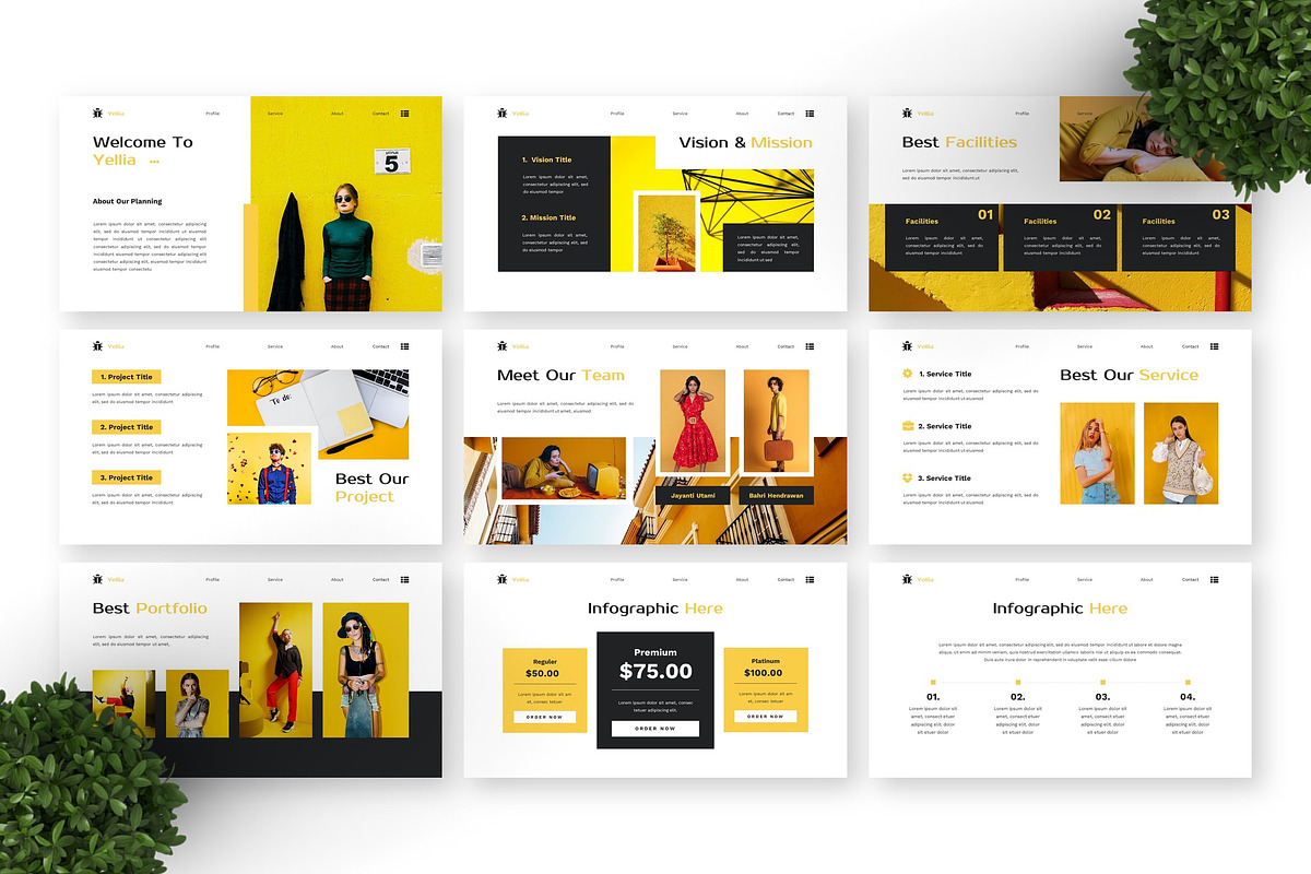 Yellia - Yellow Fashion Google Slide preview 3