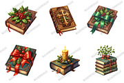 Vintage Book Christmas Sublimation, an Illustration by designcity5 (Thumbnail 3 of 5)