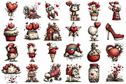 Whimsical Valentine Clipart Bundle, an Illustration by Daily.Designs (Thumbnail 4 of 5)