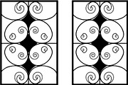 Decorative Iron Grill Scroll Panel, an Object Graphic by Creativeshirt (Thumbnail 8 of 18)