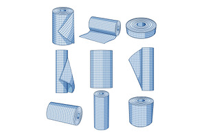 Bubble wraps rolls displaying, an Object Graphic by pikepicture