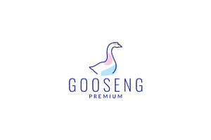 Swan Or Goose Line Abstract Logo