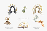 wiccan clipart boho witch png set, a Decorative Illustration by Patishop Art (Thumbnail 4 of 9)