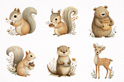 Cute Woodland Animal Clipart, an Illustration by DreamArtGraphic (Thumbnail 4 of 8)