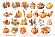 Thanksgiving Food Clipart PNG, an Object Illustration by MockupWizard (Thumbnail 2 of 4)
