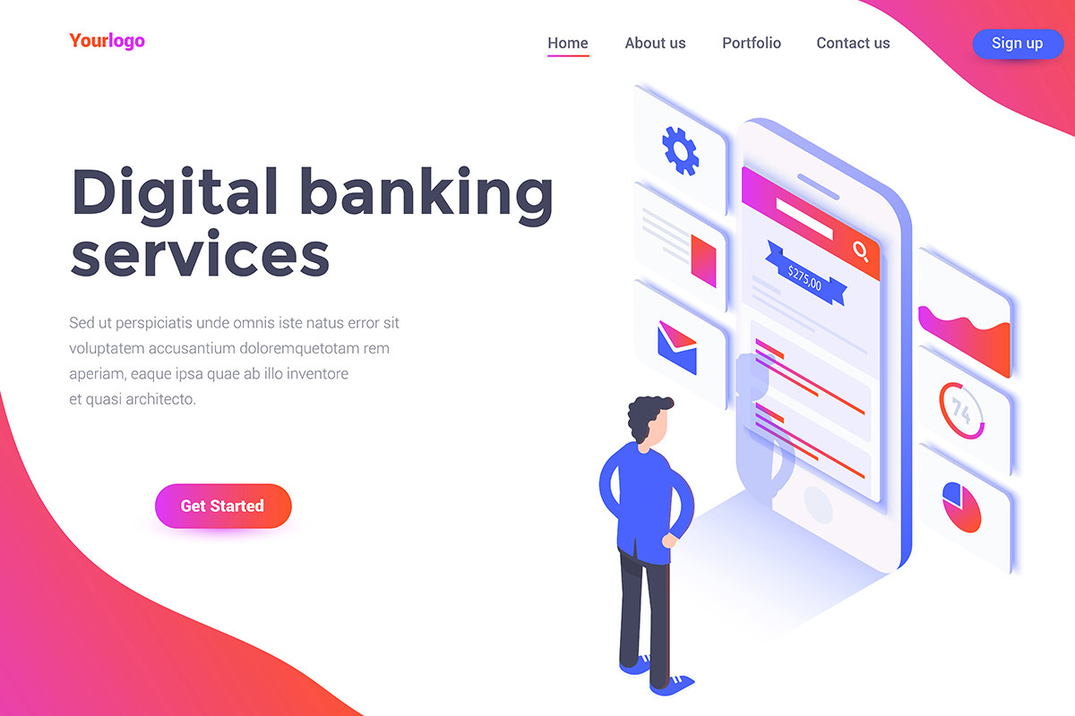Modern flat design isometric concept, a Person Illustration by Creative Graphics (Photo 6 of 12)