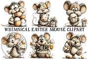 Whimsical Easter Mouse Clipart, an Illustration by OK Design (Thumbnail 2 of 6)