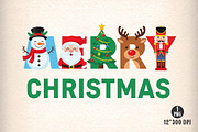 Retro Merry Christmas Png, an Illustration by Dream Creation (Thumbnail 1 of 5)