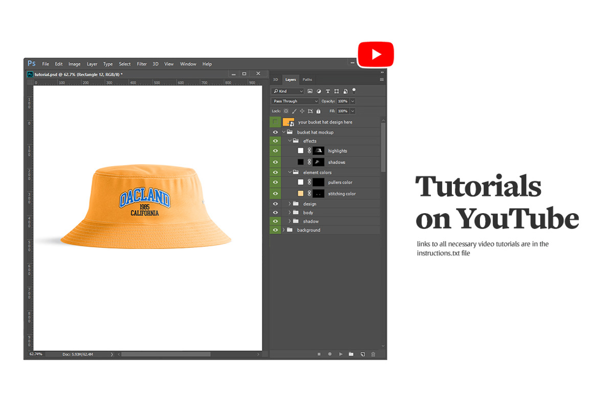 Bucket Hat Mockups, a Hat Mockup by rebrandy (Photo 8 of 9)