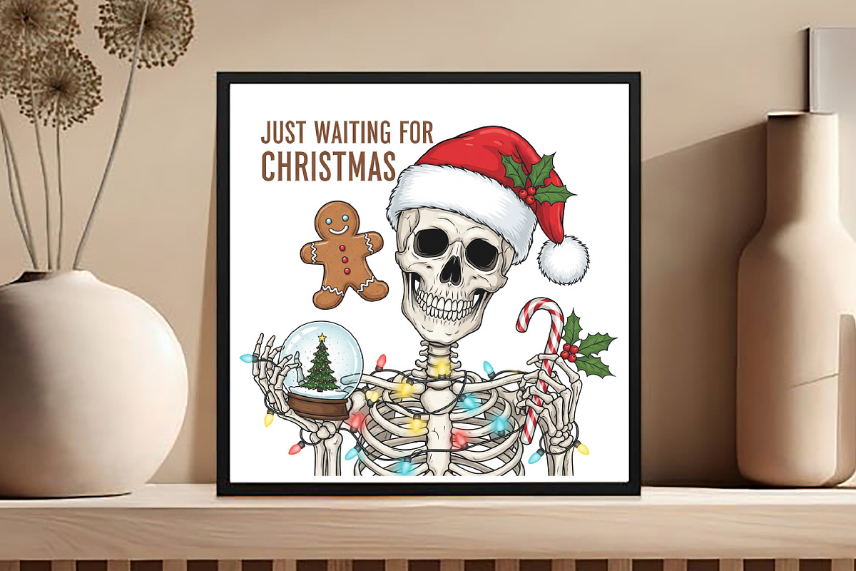 Funny Skeleton Christmas Png, an Illustration by Black Bird Studio (Photo 4 of 4)