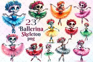 Ballerina Skeleton Sublimation, a Work Illustration by Dream Creation