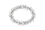 Botanical Oval Wreath Frame Bundle, an Illustration by Designer_Momina (Thumbnail 7 of 51)