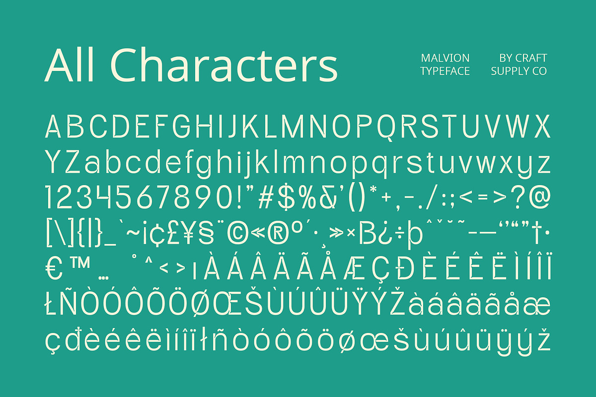 Malvion – Sans Serif Font, a Sans Serif Font by Craft Supply Co. (Photo 8 of 8)