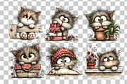Peeking Kitten Watercolor Clipart, an Animal Illustration by Nicolle's Colorful Art (Thumbnail 9 of 9)