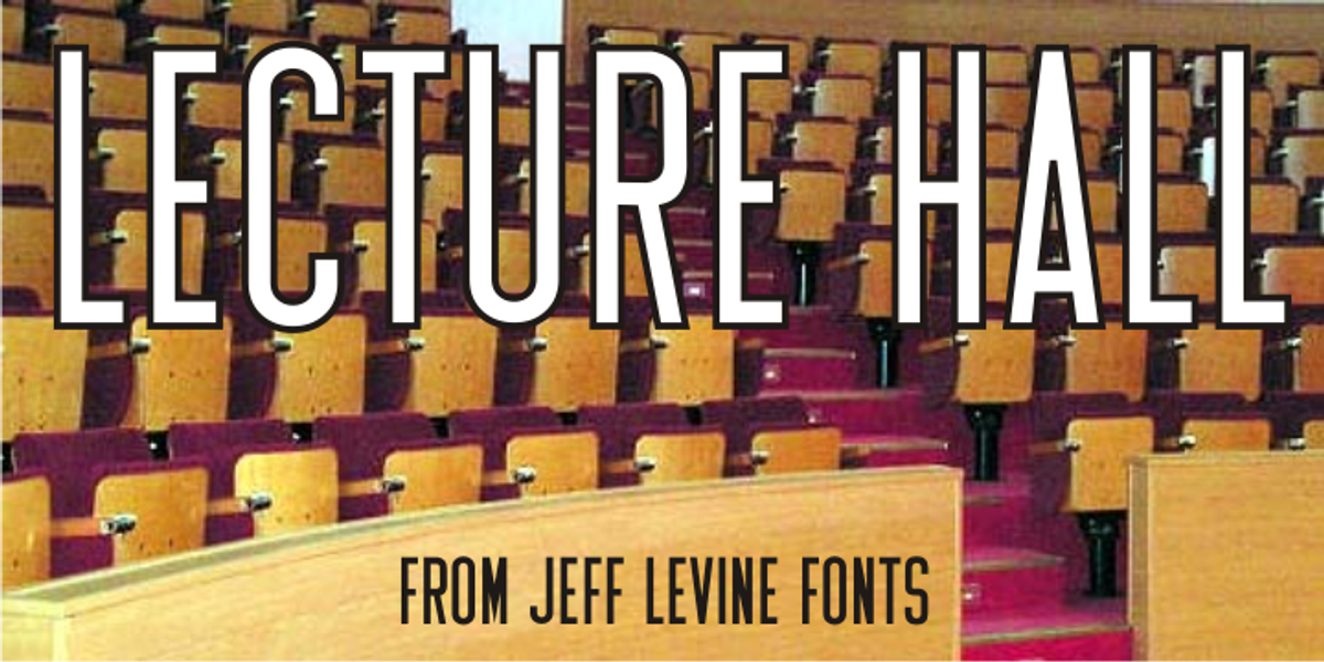 Lecture Hall JNL, a Sans Serif Font by Jeff Levine Fonts