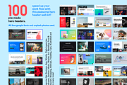 100 Hero Headers Web Kit, a Product Mockup by SPACECAKE (Thumbnail 1 of 7)