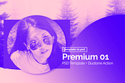 PSD Template + Duotone Action, an Action Add-On by Graphicboom (Thumbnail 3 of 32)