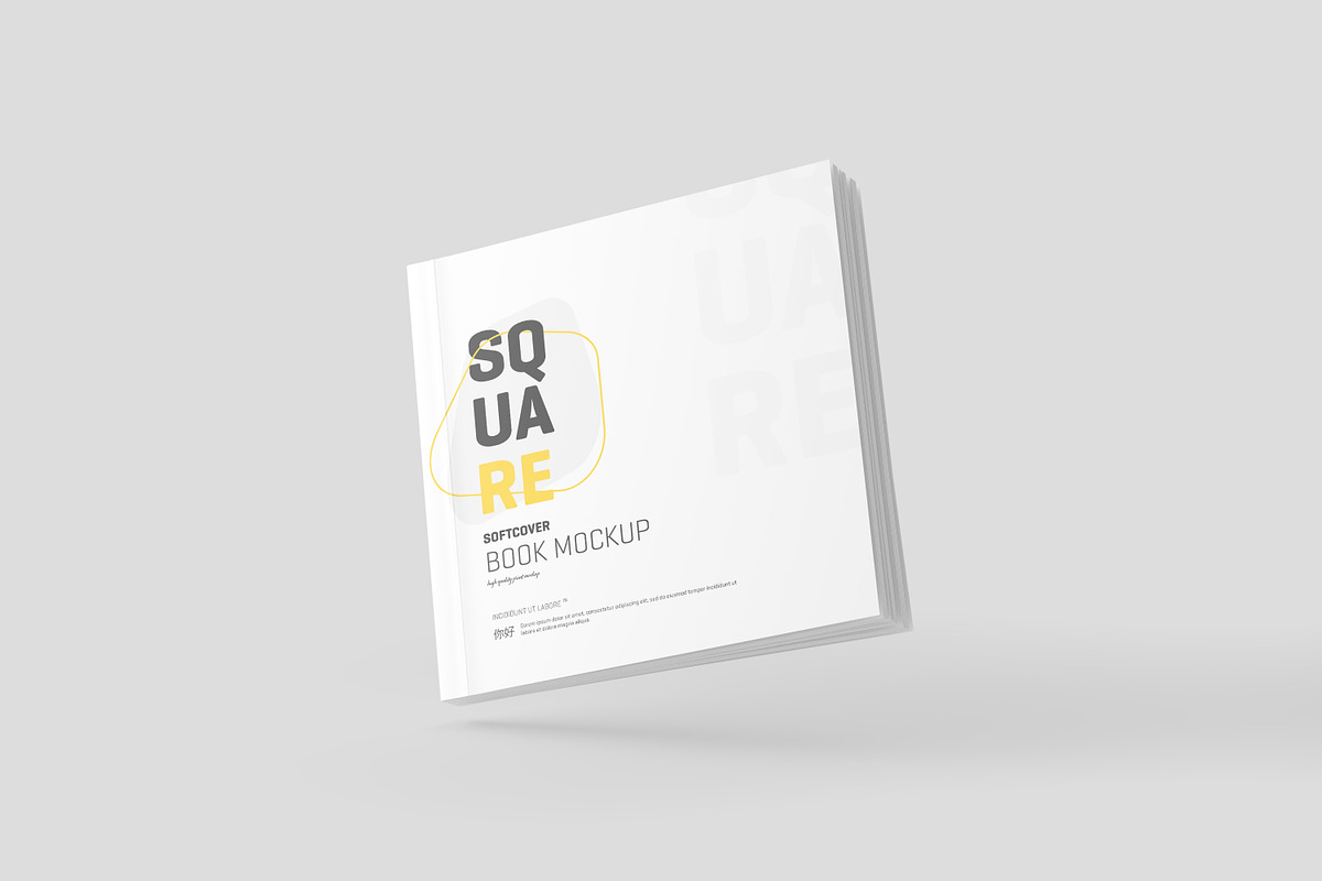 Square Softcover Book Mockup, a Books & Magazine Mockup by Toasin Studio (Photo 13 of 20)