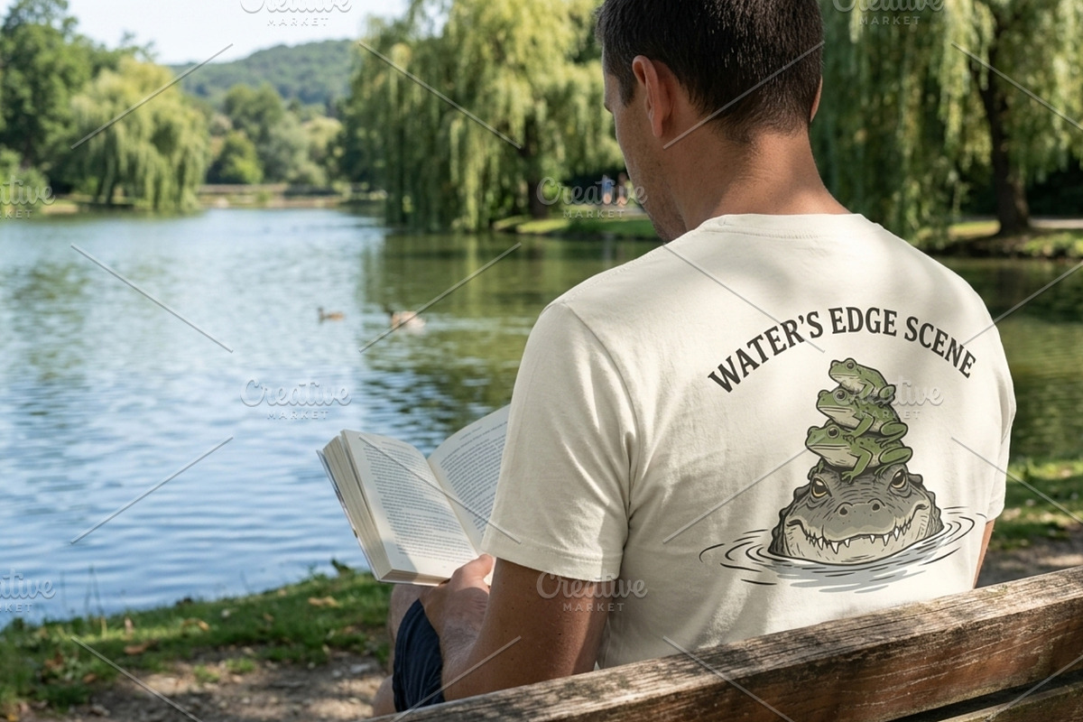 Water's edge scene illustration, an Animal Illustration by Vectorlina (Photo 2 of 4)