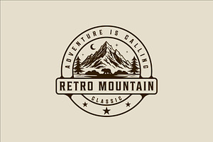 mountain and pines logo vector, a Branding & Logo Template by zyxroun shop