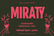 MIRATY - Handdrawn condensed font, a Sans Serif Font by Blazing Sun Creative (Thumbnail 1 of 9)