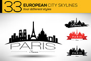 33 European City Skylines, an Outline Icon by Kursat Unsal (Thumbnail 1 of 3)