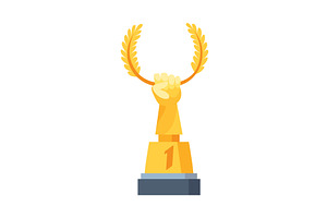 Awards cup icon. Trophy symbol, an Object Illustration by Things for designers
