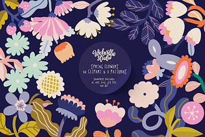 Spring Flowers Set, a Seasonal Illustration by Bloomart Studio