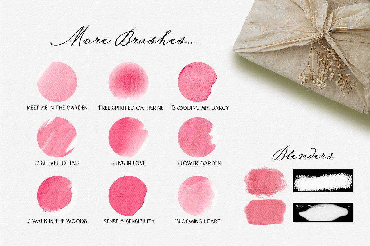 Romantic Ink & Watercolor, a Brush Add-On by Sofydoll Designs (Photo 5 of 8)