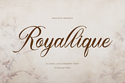 Royallique | Classic Calligraphy, a Script Font by gracetype_studio (Thumbnail 1 of 12)