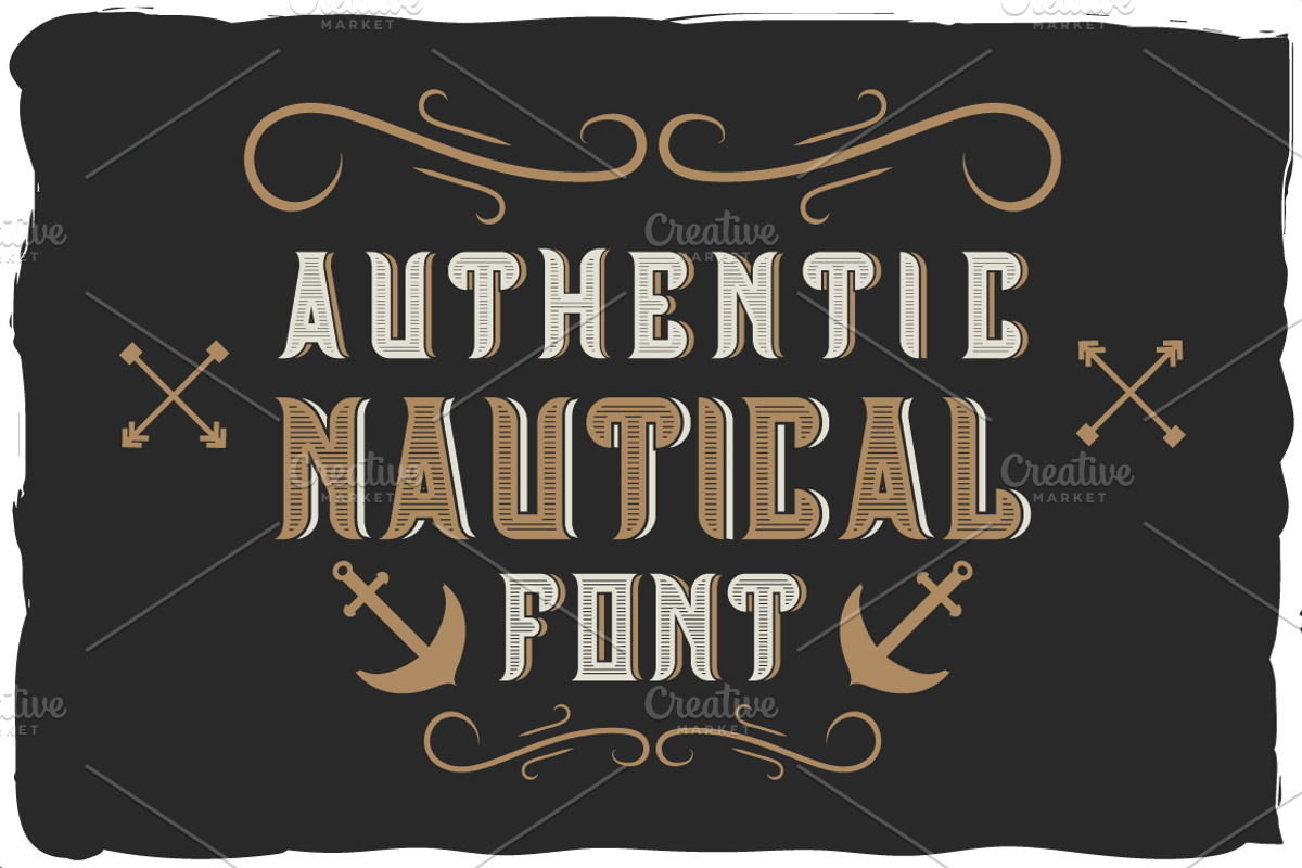 Nautical font + bonus label